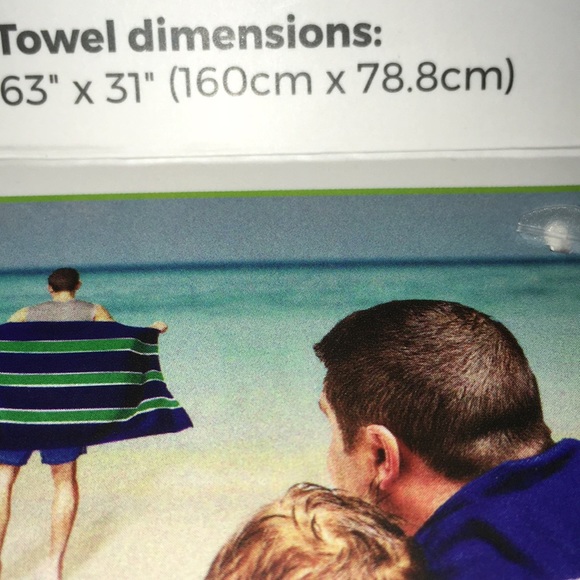 Traveling-Beach Towel Set-NWOT-Blue, Red & White - Picture 6 of 6